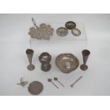 Qty of mixed Eastern White metal items 18ozt