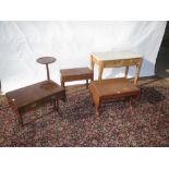Turkish Runner 58cm x 280cm and a Kelim, 120cm x 140cm Early C20th mahogany occasional table, 76 H,