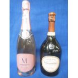 Laurent - Perrier Champagne Brut Cuvee Rosa, 6 bottles in original cardboard box and 5 bottles