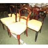 Harlequin set of 8 various balloon back dining chairs, all upholstered in matching yellow