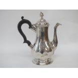 Hallmarked silver chocolate pot by F.G of London 10ozt