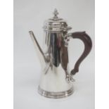 Hallmarked silver Victorian style chocolate pot by N Bros of London 31ozt