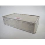 Hallmarked silver rectangular ladies trinket box with inscription "To Her Royal Highness Princess