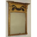 C18th style giltwood wall mirror, 71cm long