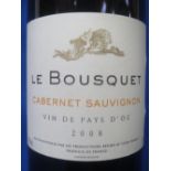 Le Bousquet Cabernet Sauvignon, Vins de Pays D'oc, 2008, 24 bottles in original boxes