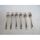 Set of 6 Georgian Hallmarked silver tea spoons 2 ozt