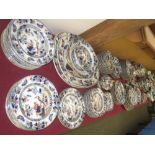 Thomas Dimmock & Co.   large qty of C19th Tasmania pattern stoneware  dinner service comprising meat