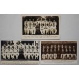 South African tours of England 1935, 1947 and 1955. Three real photograph postcards of the 1935 (