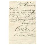 Surrey C.C.C. 1889. Hand written single page letter headed ‘Kennington Oval, London 14th June 1889