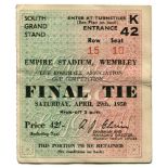 F.A. Cup Final 1950. Arsenal v Liverpool. Official 42/- South Grand Stand match ticket for the Final