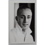 Albert Robinson. Northamptonshire 1937-1946. Mono real photograph postcard of Robinson, head and