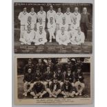 ‘The South African Cricket Team’ 1912. Mono real photograph postcard of the team, standing and