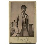 ‘Albert Craig. The Surrey Poet’. Rare cabinet card photograph of Albert Craig, wearing three piece