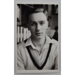 Alan Liddell. Northamptonshire 1952-1955. Mono real photograph plain back postcard of Liddell,