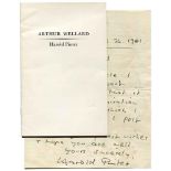 ‘Arthur Wellard 1902-1980. (Somerset, England and Gaieties)‘. Harold Pinter. Privately published