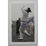 Frederick Sewards Trueman. Yorkshire & England 1949-1968. Mono copyright postcard size photograph of