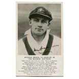 Don Bradman. ‘Records Broken or Equalled by Don Bradman, Australia’. Mono real photograph postcard