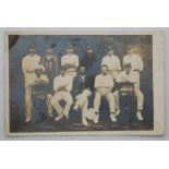 ‘Sussex XI’ c1903. Mono real photograph postcard of the Sussex team, standing and seated in rows,