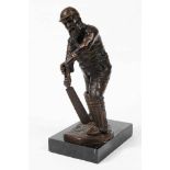 W.G. Grace. Large and attractive heavy spelter (?) figure of Grace, full length, playing a forward