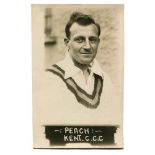 Charles William Peach. Kent 1930-1931. Mono real photograph postcard of Peach, head and shoulders,