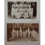 ‘South African Cricket Team 1924’. Mono real photograph postcard of the team, standing and seated in
