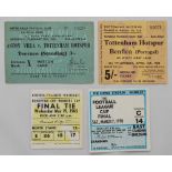 Cup tickets 1961-2001. Official match tickets including Aston Villa v Tottenham Hotspur, F.A.Cup 5th