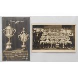 Hyde United A.F.C. 1920-21 to 1921-22. Two mono real photograph postcards, one from the 1921-22