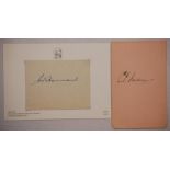 Walter Reginald Hammond. Gloucestershire & England 1920-1951. Excellent ink signature of Hammond