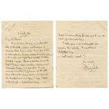 F.S. Ashley-Cooper. Handwritten two page letter, dated 9th July 1928, to R.M. Davis, a leading