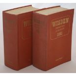 Wisden Cricketers’ Almanack 1951 and 1952. Original hardbacks. The 1951 edition shows evidence of