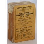 Wisden Cricketers’ Almanack 1922. 59th edition. Original paper wrappers. Broken spine block and loss