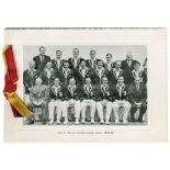 M.C.C. Tour of Australia 1958/59. Official ‘Press’ Christmas card from the tour with mono printed