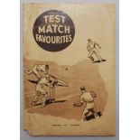 England tour to Australia 1936/37. ‘Test Match Favourites’. Original paper wallet with printed dates