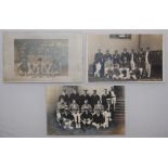 Kent C.C.C. 1900s. Three mono real photograph postcards featuring Kent teams from 1904, 1906 and