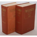 Wisden Cricketers’ Almanack 1965 and 1966. Original hardbacks lacking dustwrappers. The 1965,