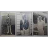 Kent C.C.C. Seven real photograph mono postcards featuring Kent players. Players are Bickmore,