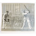 English cricketers. A collection of over sixty mono press, copy and magazine photographs, post cards