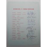 ‘International XI Touring Pakistan 1981’. Official autograph sheet signed by all sixteen members