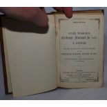 Wisden Cricketers’ Almanack 1872. 9th edition. Bound in light brown boards, lacking original front