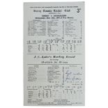 Surrey v Australians 1956. Official scorecard for the tour match played at the Oval on 16th May