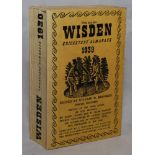 Wisden Cricketers’ Almanack 1939. 76th edition. Original limp cloth covers.  Slight bowing to spine,