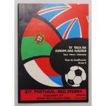 England away programmes 1975. Three rare official away programmes for European Championship