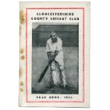 Gloucestershire County Cricket Club Yearbook 1935. Original pictorial covers with image of W.G.