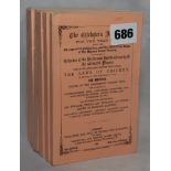 Wisden Cricketers’ Almanack 1868, 1870, 1871, 1872, 1873 & 1876. Facsimile editions with pink