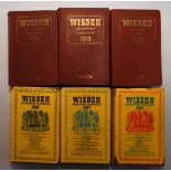 Wisden Cricketers’ Almanack 1962, 1963, 1964, 1965, 1967 & 1969. Original hardbacks, the last two