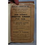 Wisden Cricketers’ Almanack 1905. 42nd edition. Bound in brown boards, with original paper