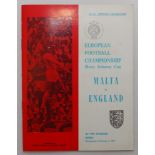 England away programmes 1970s. Three rare official away programmes for European Championship