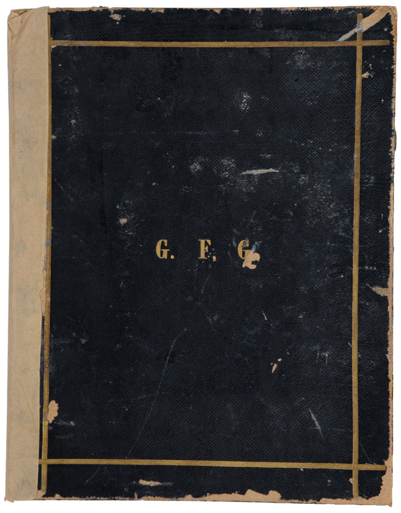 ‘The Late Mr. George Frederick Grace’. Original black leather bound ‘In Memoriam’ folder with