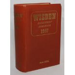 Wisden Cricketers’ Almanack 1957. Original hardback. Slight dulling to spine gilt, minor wear to