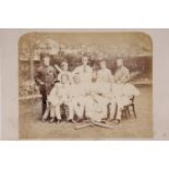 The Grace Family cricket team? c1870 to 1875. Original sepia photograph of, what I believe, to be